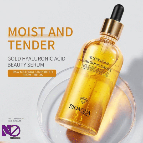 OEM Bioaqua Private Label 24k Gold Moisturizing Hyaluronic Acid Brightening Skin Anti Aging Serum Hydrating Essence - Image 2