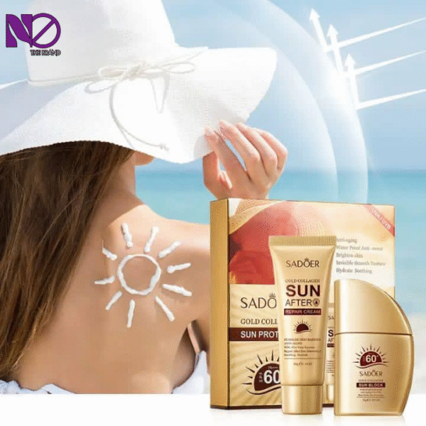 SPF60+ Gold Collagen Mineral Cream Sunscreen - Image 5