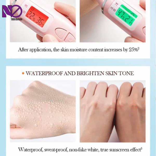 SPF60+ Gold Collagen Mineral Cream Sunscreen - Image 3