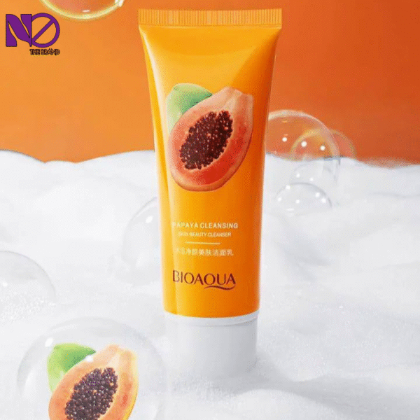 Papaya Whitening Facial Cleansers Mild Brighten Moisturizing Wash Deep Cleansing Faces Care Cleansers - Image 3