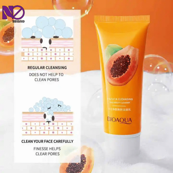 Papaya Whitening Facial Cleansers Mild Brighten Moisturizing Wash Deep Cleansing Faces Care Cleansers - Image 2