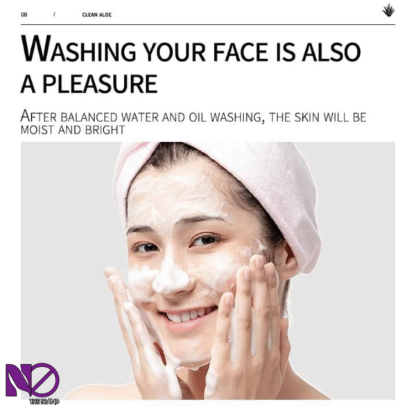 Amino Acid Facial Cleanser 500g Girls Moisturizing Oil Control Moisturizing Aloe Facial Cleanser Men - Image 5